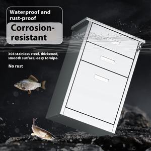 خزانة تخزين معدنية مخصصة من الفولاذ المقاوم للصدأ مع قفل للاستخدام المنزلي بجانب السرير - Product Image 3