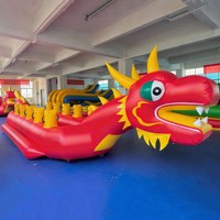 Bateau Dragon Gonflable Propulsé par l'Eau, Bateau à Moteur Nautique, Bateau Banane, Poisson Volant Aquatique, Capacité 500kg, Plus de 10 Passagers, Usage Commercial/Resort