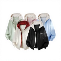 Blouson bomber streetwear unisexe personnalisé avec logo ODM, teint, à capuche amovible, coupe-vent, fermeture éclair, confortable, plusieurs couleurs disponibles