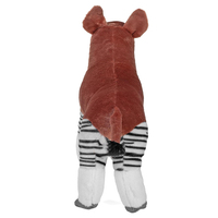 Peluche Okapi Réaliste de Haute Qualité, Jouet Éducatif Animal Sauvage de la Forêt, Poupée à Rayures, Cadeau pour Enfants et Adultes