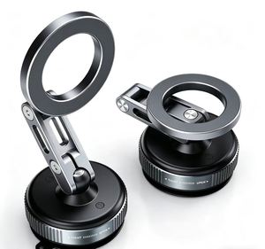Support de téléphone X323 Boneruy X53 à ventouse rotative à 360° en alliage d'aluminium à adsorption magnétique pour salle de sport, voiture, mur, verre - Product Image 3