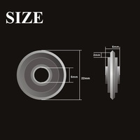 Roue de coupe diamantée 22*6*6 pour coupe-carreaux manuel, lame en alliage de titane, roue de remplacement pour la coupe de dalles céramiques