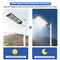 Lampadaire solaire LED extérieur étanche IP66 500W 1000W 1500W ABS intégré tout-en-un