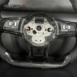 Adecuado para Volkswagen <span class=keywords><strong>Golf</strong></span> 7,5 7 MK7.5 MK7 GTI <span class=keywords><strong>R</strong></span> GTD GTE Polo GTI Todos los modelos de serie Volante de fibra de carbono LED personalizado - Product Image 5