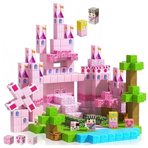 Set di <span class=keywords><strong>blocchi</strong></span> di costruzione magnetici stelo giocattoli da costruzione sensoriali per bambini gioco creativo cubo di plastica mattonelle magnetiche - Product Image 1