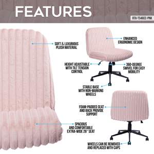 Fauteuil de jeu DB Techni Sport Criss Cross rose - Product Image 3