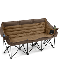 Chaises de camping pour 3 personnes, chaise de camping surdimensionnée, chaise de camping rembourrée, canapé de camping robuste pour l'extérieur, pelouse
