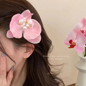 Forest Series Butterfly Orchid Hair Clips Elegant <b>Flower</b> Side Clips <b>Sweet</b> Vacation Hair Accessories Fashion Photo Props - Product Image 4