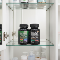 Vente en gros d'ashwagandha, ginseng, vitamines, renforçateur d'énergie himalayenne, soutien immunitaire, algues marines, shilajit, 60 capsules, étiquette privée OEM