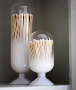 Vente en gros usine : Pot à allumettes cloche en verre personnalisé, design spirale, avec allumettes à texture spirale et griffoir - Product Image 5