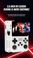 Console de jeu portable R36S, écran 3,5 pouces, console de jeu vidéo rétro portable pas chère, 64 Go, 15000 jeux intégrés, compatible PSP/PS1
