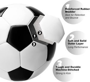 CZFIT Soccer <b>Training</b> <b>Balls</b> Lightweight Durable for Kids Youth Adults-Bulk Purchase 3/4/5 Sizes Pump Needle - Product Image 3
