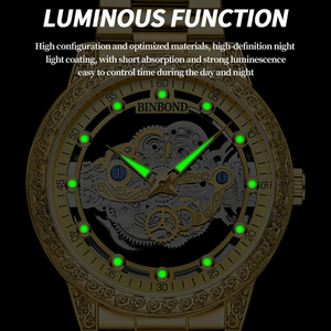 Reloj de Pulsera BINBOND Preciso, Reloj de Cuarzo de Moda para Hombre, con Diseño Hueco, Elegante y de Lujo para Negocios - Product Image 5