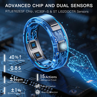 Anillo Inteligente AMOVAN con Pantalla LED, Monitor de Salud y Botón Táctil