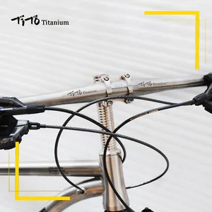 Tito mtb and road titanium bike biyclcle handlebar can be custom size logo for mountain bikes road and bicycles