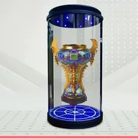 Cabina holográfica LCD 3D, pequeño gabinete de exhibición de fotos interactivo de escritorio, equipo de Educación de voz de proyección AI Holobox