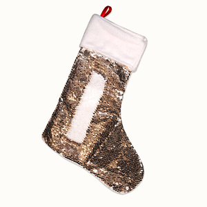 Chaussettes pour cadeau <span class=keywords><strong>de</strong></span> noël, accessoire suspendu avec des décorations, paillettes rouges - Product Image 5