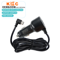 Adaptateur de chargeur de voiture DC 12V/24V en entrée, 5V 1.5A en sortie, avec câble de charge Type-C et protection contre les surcharges