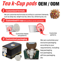OEM芙蓉花花草茶无咖啡因茶包，用于美容和促进消化健康，天然红芙蓉花茶K-Cup茶包，适用于Keurig
