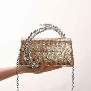 Nouveau Sac à Main en Satin pour Femme 2026, Pochette de Soirée Scintillante Ornée de Diamants - Product Image 4