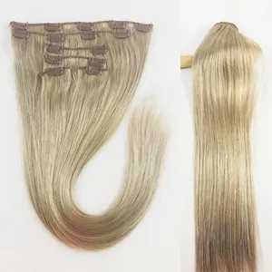 Full Set Remy Human Hair 22" 220g Clip-on Human Hair Extensions