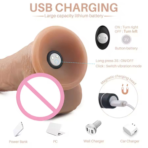 Kadınlar İçin Güçlü Vakumlu Silikon Kauçuk Penis Seks Oyuncağı Titreşimli Yapay Penis Askılı İntim Kontrol Yapay Penisleri - Product Image 5