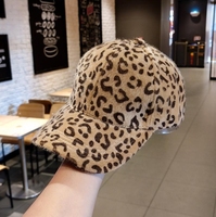 Chapeau carré en coton écologique à imprimé léopard d'automne Haoxuan - Chapeau d'hiver épais pour l'extérieur pour Halloween, la fête des pères