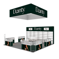 Vitrine d'exposition modulaire en aluminium 20x20 avec système de verrouillage SEG, comptoirs pour salons professionnels