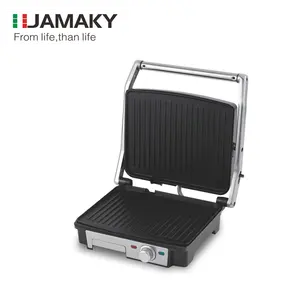 JAMAKY Hot Sale Profissional Multifuncional Electric Press Grill Oil Drip Elétrica BBQ Grill Sandwich Maker Panini Grills