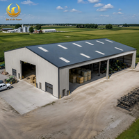 Bâtiment de stockage agricole préfabriqué en acier, prêt pour l'énergie solaire, entrepôt agricole, hangar pour machines, conception personnalisée