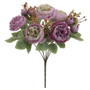 <span class=keywords><strong>Peinture</strong></span> à l'huile, <span class=keywords><strong>bouquet</strong></span> <span class=keywords><strong>de</strong></span> pivoines simulées, tissu <span class=keywords><strong>de</strong></span> soie, fleurs artificielles, style moderne, décoration <span class=keywords><strong>de</strong></span> mariage, arrangement <span class=keywords><strong>de</strong></span> vase - Product Image 6