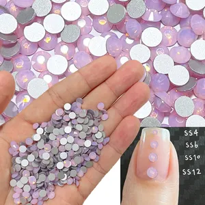 Pink Opal Glass Rhinestone SS20 Silver Back Crystal Loose Flatback Non-Hotfix For DIY Crafts Nails Garments