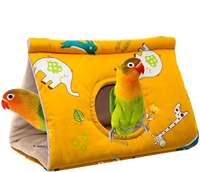 JOYSING Nid d'oiseau de luxe écologique en tissu épaissi pour l'automne et l'hiver, maison pour perroquet, cage à oiseaux, hamac, endroit de sommeil triangulaire