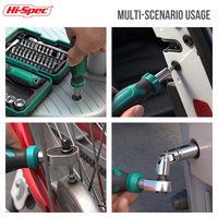 Ensemble d'outils multifonctionnels en acier inoxydable pour le bricolage, clé à cliquet à couple élevé, douille, tournevis, 40 pièces, vente en gros, outil au lithium