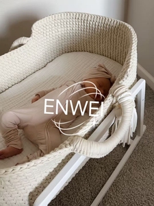 Tùy chỉnh thực hiện đầy màu sắc Crochet MOSES giỏ có thể gập lại tã thay đổi Giỏ bé ngủ giỏ dệt dây an toàn vải - Product Image 6