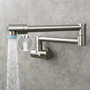 Robinet <span class=keywords><strong>mitigeur</strong></span> d'évier de cuisine pliant à montage mural <span class=keywords><strong>doré</strong></span> <span class=keywords><strong>doré</strong></span> Robinet de cuisine en cuivre flexible - Product Image 6