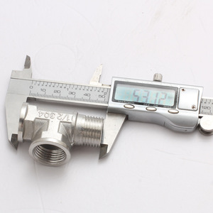 ข้อต่อทีสเตนเลสสตีล ขนาด 1/2 นิ้ว เส้นผ่านศูนย์กลางภายนอก 53.12 มม. อุปกรณ์ต่อท่อประปา - Product Image 1