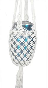 Urna de cremación colgante duradera de Metal azul de estilo americano para cenizas humanas adultas 27cm cadena colgante de macramé de diseñador Memorial - Product Image 2