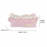 Sac de rangement en dentelle à volants grande capacité avec fermeture éclair pour l'école, le bureau et les voyages (vente en gros)
