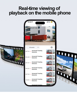 Eecloud กล้องวงจรปิด15MP HD Real 3เลนส์3หน้าจอ360 CCTV แบบไร้สาย WIFI 4G ซิมกล้องนิรภัย PTZ IP - Product Image 6