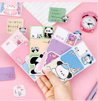 Nouveau bloc-notes autocollant portable Kawaii personnalisé pour étudiants Ensemble de notes autocollantes écologiques Fournitures d'écriture pour étudiants