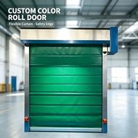 Porte de garage automatique à enroulement rapide en PVC ignifuge et imperméable pour usage industriel, porte intérieure en PVC, porte de garage