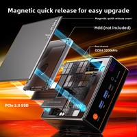 Nuevo AMD Ryzen 7 5700U de Cuatro Núcleos, 2.5G, WiFi 6.0, 5.2 DDR4, 16GB, SSD de 512GB, 2GB de Memoria de Video, Gráficos Integrados, Mini PC Portátil