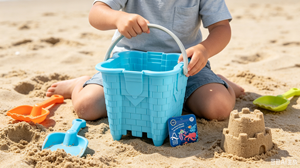 Seau <span class=keywords><strong>de</strong></span> plage en plastique coloré pour enfants, idéal pour jouer dans le <span class=keywords><strong>sable</strong></span>, avec poignée durable, léger, <span class=keywords><strong>jouet</strong></span> pour construire des châteaux <span class=keywords><strong>de</strong></span> <span class=keywords><strong>sable</strong></span> - Product Image 3