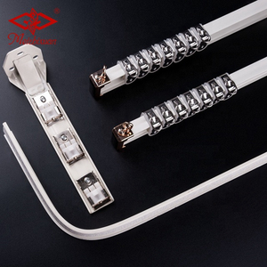 IKSUN forma personalizada 6063 T5 riel de cortina de ducha de tensión de aluminio - Product Image 5