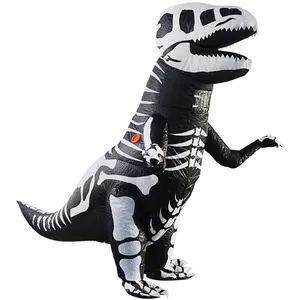 Disfraz de dinosaurio inflable gigante para fiesta de Halloween, globo inflable de aire, esqueleto