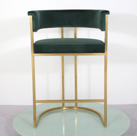 Chaise de bar haute en métal moderne personnalisée tabouret de comptoir de luxe coloré