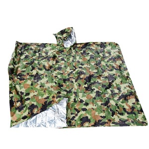 Outdoor Camouflage <b>Poncho</b> PE Material Disposable Rainwear For Camping <b>Emergency</b> Use Adult Universal Fit - Product Image 5