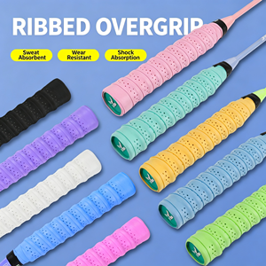 เทปพันด้ามไม้แบดมินตัน PU ยืดหยุ่นได้ กันลื่น สีชมพูอมเขียว - Product Image 4