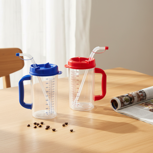 Grande gourde médicale double paroi en PP avec couvercle effet granit, écologique et compatible lave-vaisselle, idéale pour les fêtes - Product Image 1